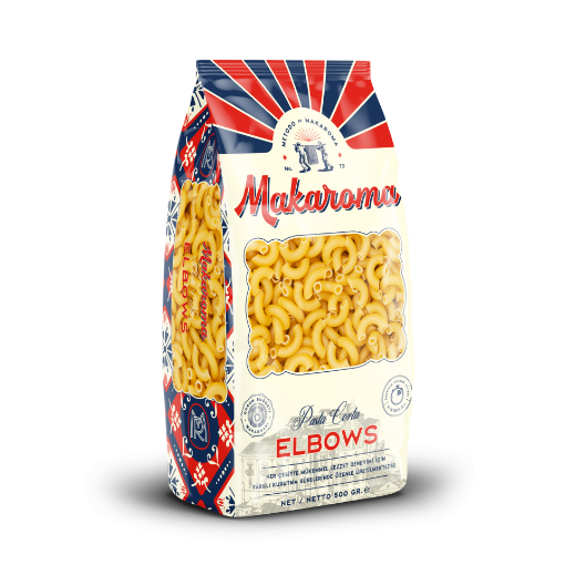 Makaroma Tırtıksız Elbow Makarna 500 GR resmi