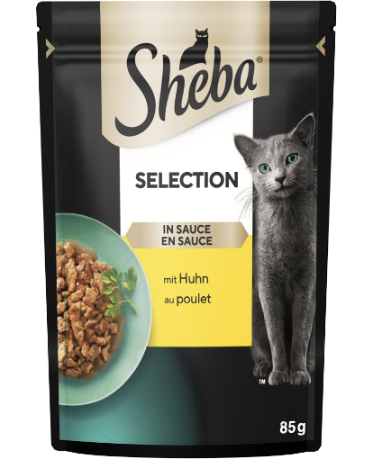 SHEBA YETİŞKİN TAVUKLU YAŞ MAMA  85G*28 resmi