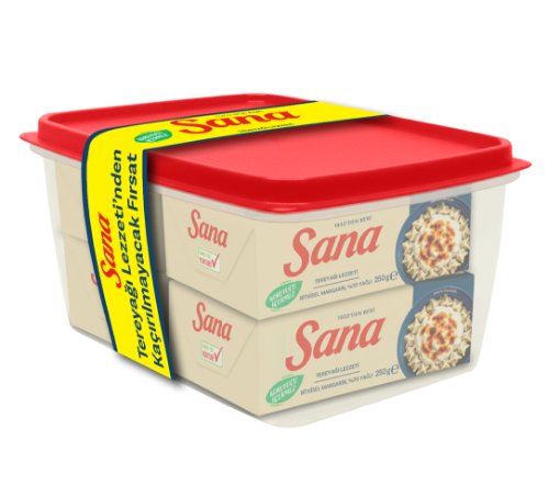 SANA TEREYAĞLI PK 250*4 + SAKLAMA KABI resmi